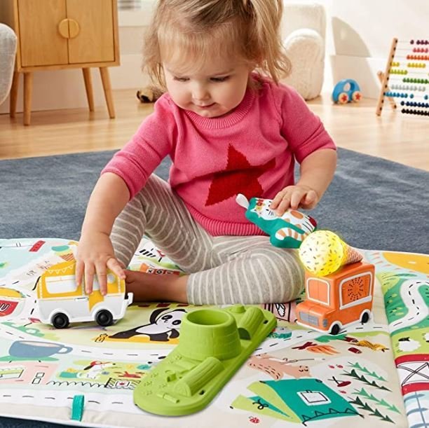 Развивающий коврик с бортиками Fisher Price Happy City GJD41