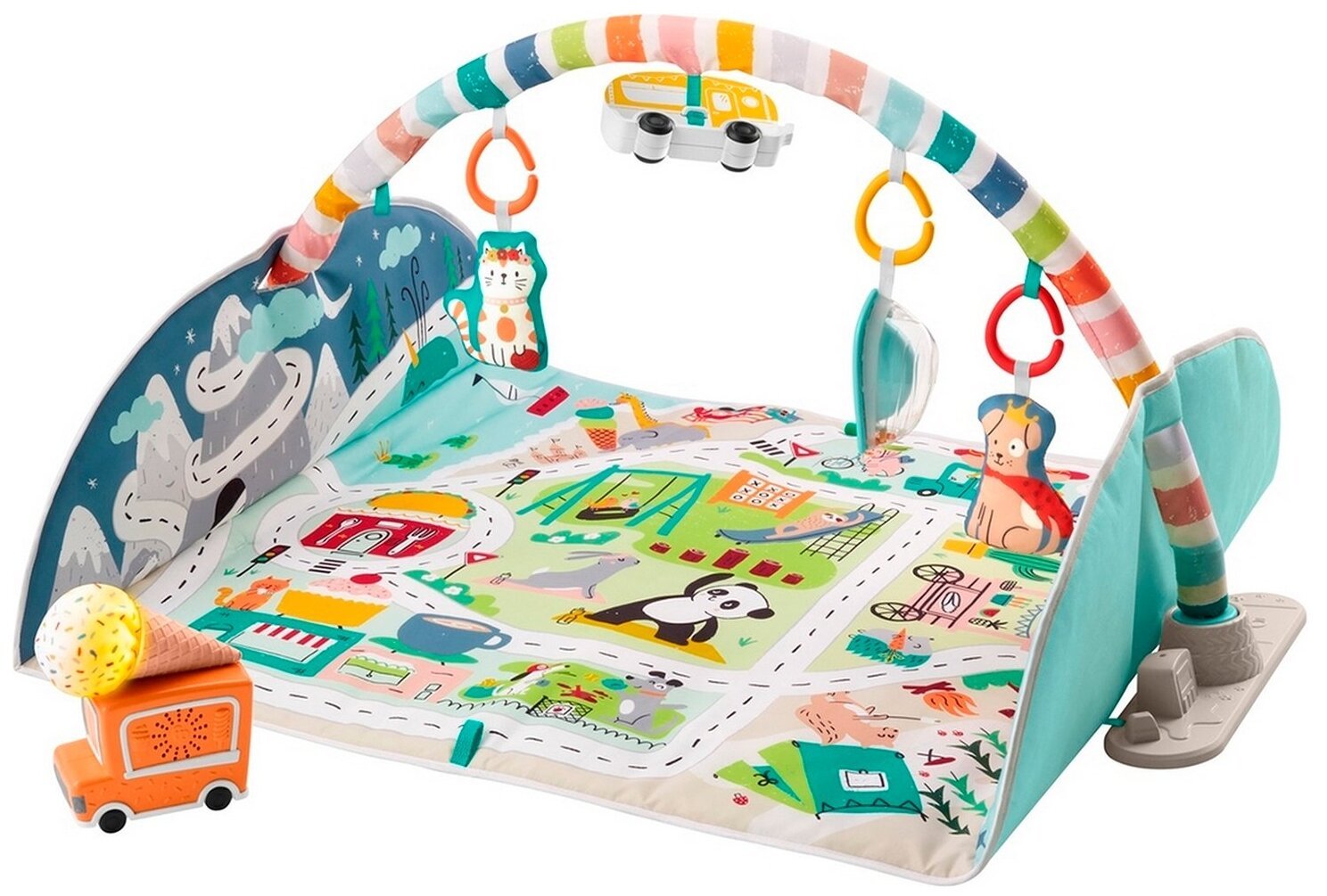 Развивающий коврик с бортиками Fisher Price Happy City GJD41