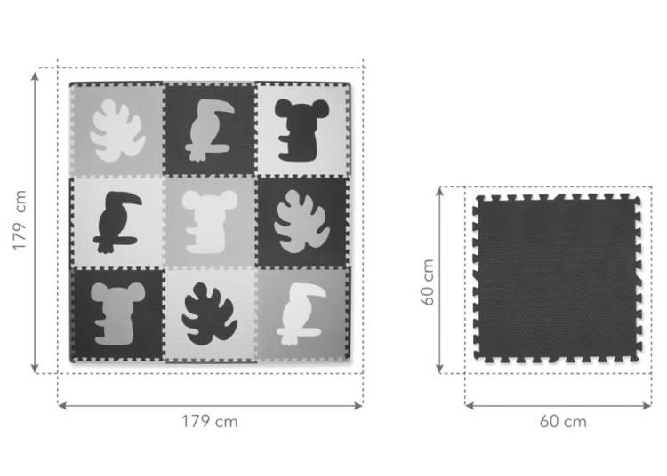 Aktivitātes paklājs Puzzle Kidwell Senso Tropical