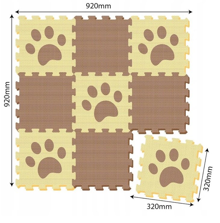 Aktivitātes paklājs Puzzle no 9 elementiem Smily Play Tropy 1049