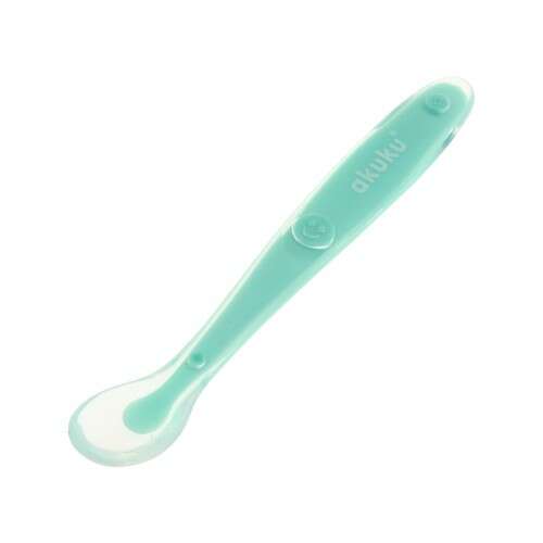 Akuku turquoise Silicone Spoon Mīkstā silikona karote