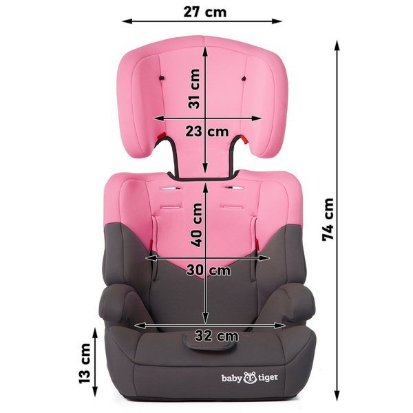 Baby Tiger Mali Grey pink Детское автокресло 9-36 кг