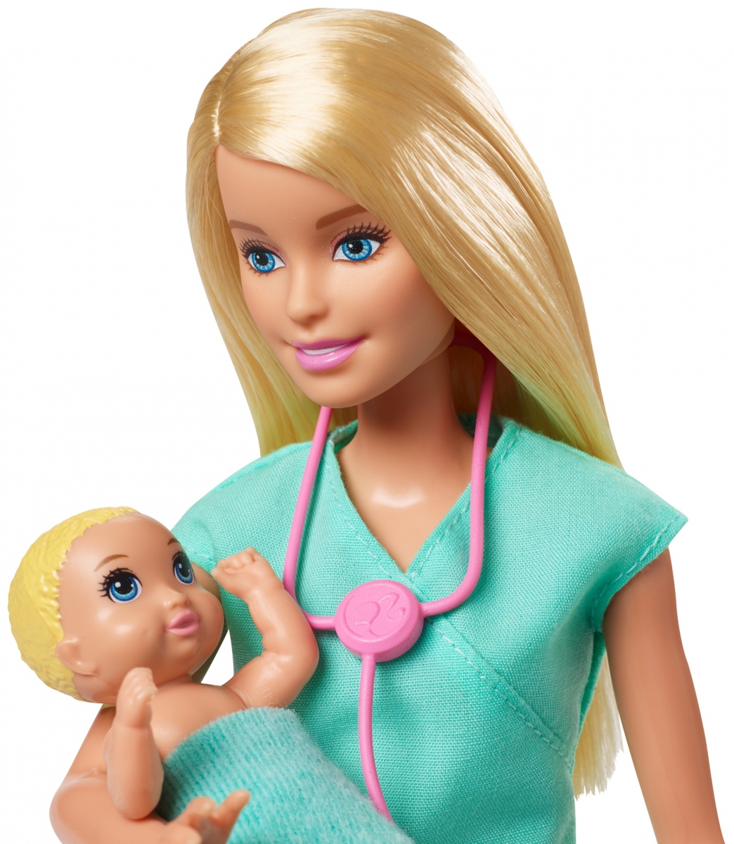 Barbie Career Doll Asst. Baby Doctor Kукла GKH23