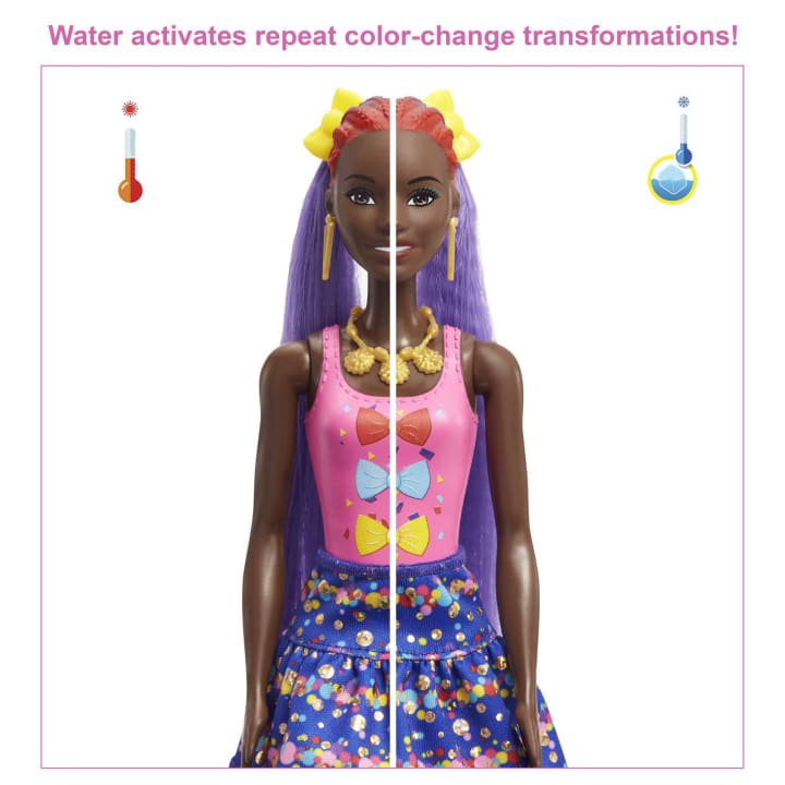 Barbie Color Reveal Hair Feature Playset кукла HBG38-1