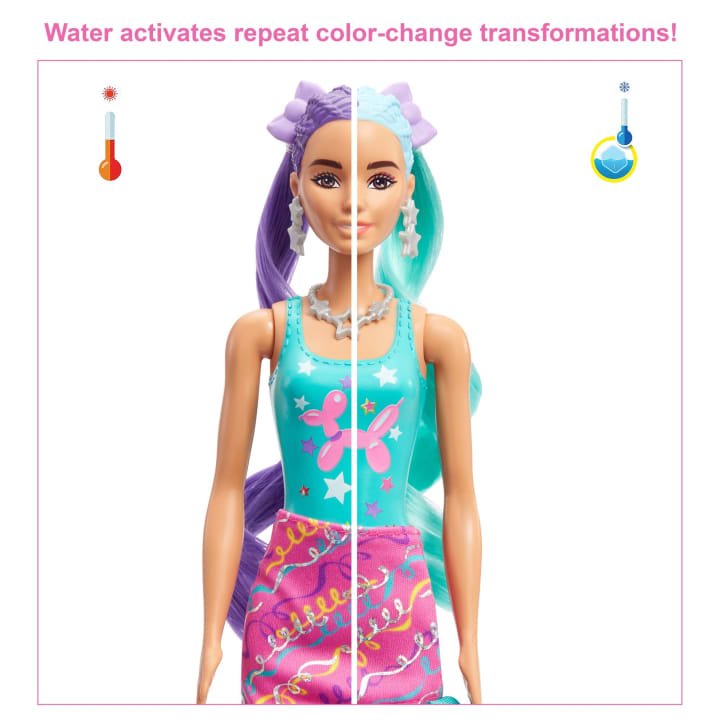 Barbie Color Reveal Hair Feature Playset кукла HBG38-2