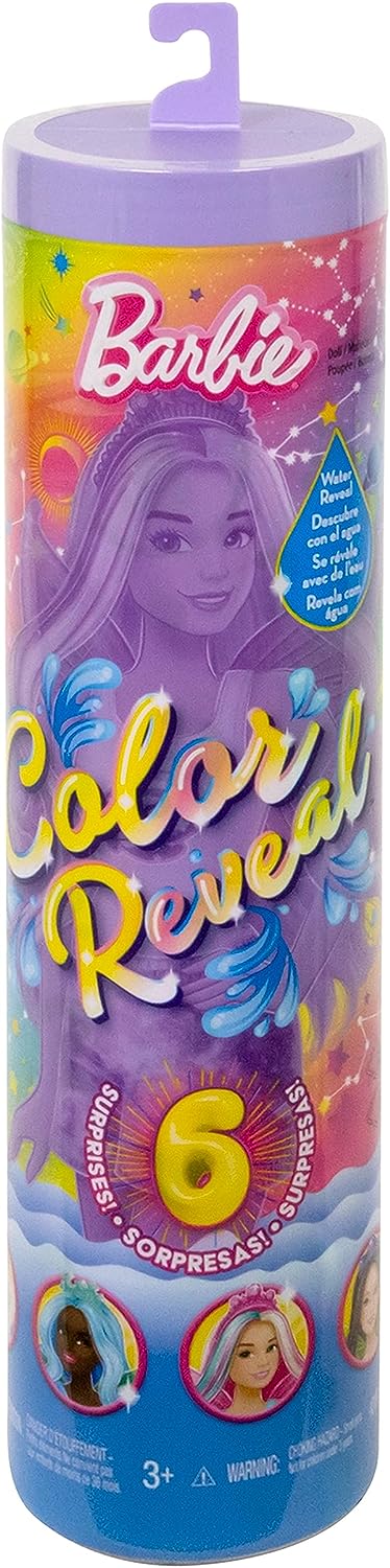 Barbie Color Reveal Rainbow Galaxy + 6 Surprises HJX61 Kукла