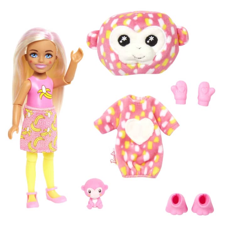 Barbie Cutie Reveal Chelsea Doll Jungle Friends Series Monkey HKR14 Lelle