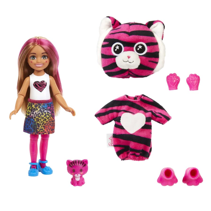 Barbie Cutie Reveal Chelsea Doll Jungle Friends Series Tiger HKR15 Lelle