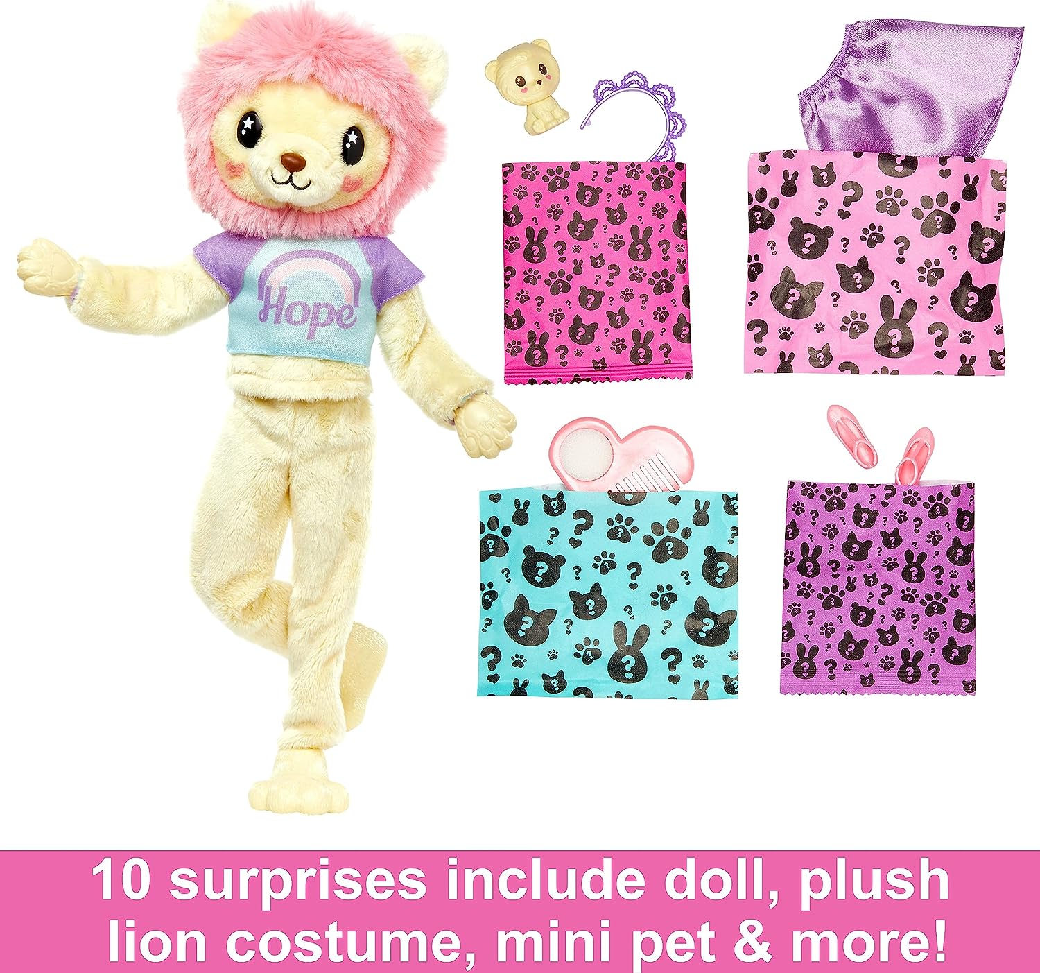 Barbie Cutie Reveal Cozy Cute Tees Hope Lion HKR06 Lelle