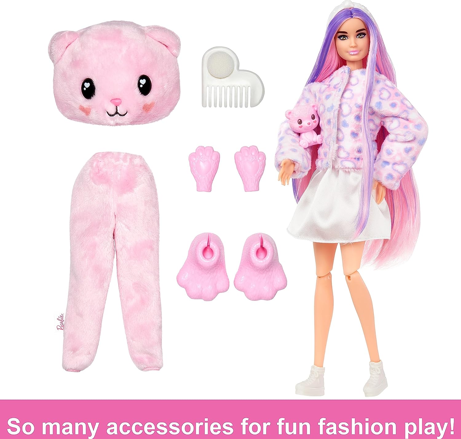 Barbie Cutie Reveal Cozy Cute Tees Teddy In Love HKR04 Lelle