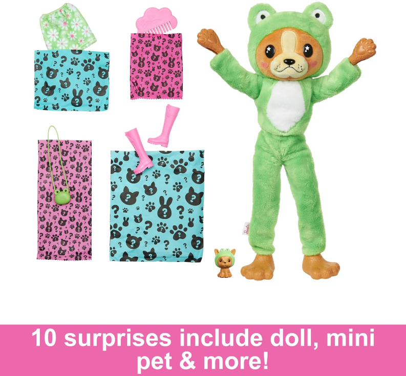 Barbie Cutie Reveal Dog in Frog HRK24 Lelle