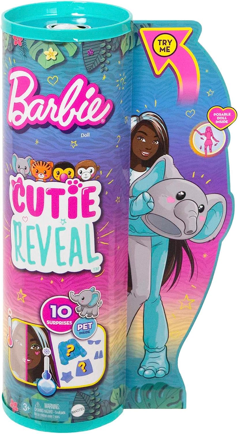 Barbie Cutie Reveal Jungle Friends Elephant HKP98 Kукла