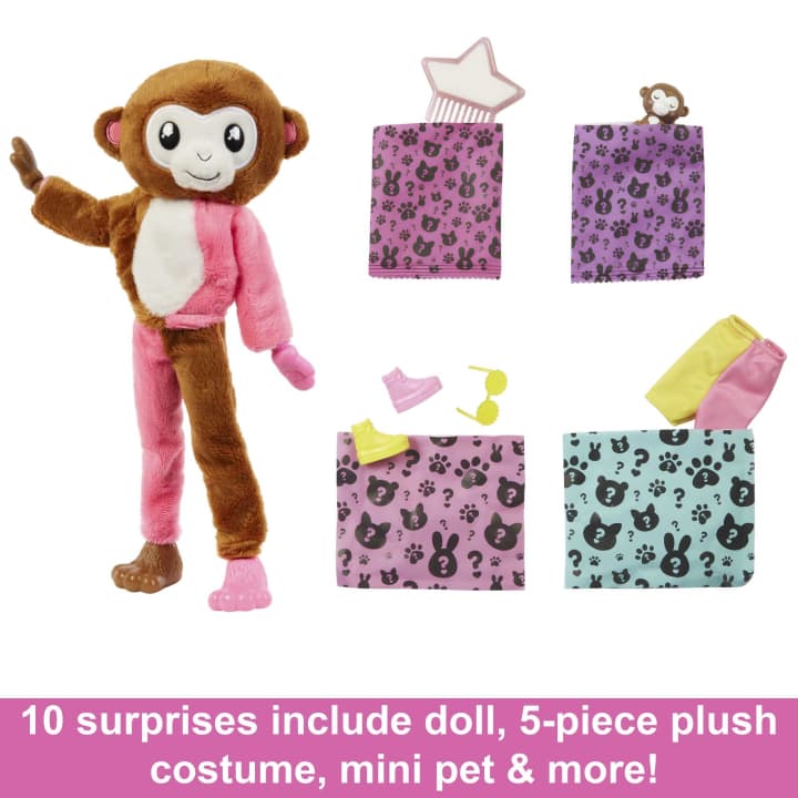 Barbie Cutie Reveal Jungle Friends Monkey HKR01 Lelle