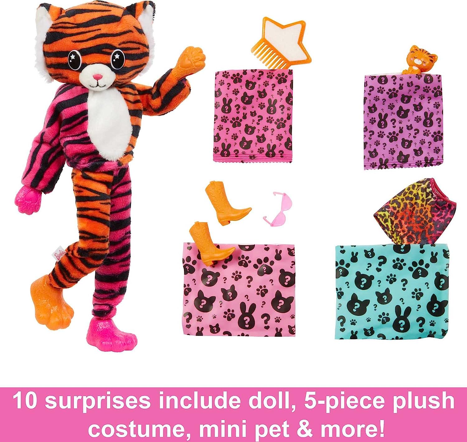 Barbie Cutie Reveal Jungle Friends Tiger HKP99 Lelle