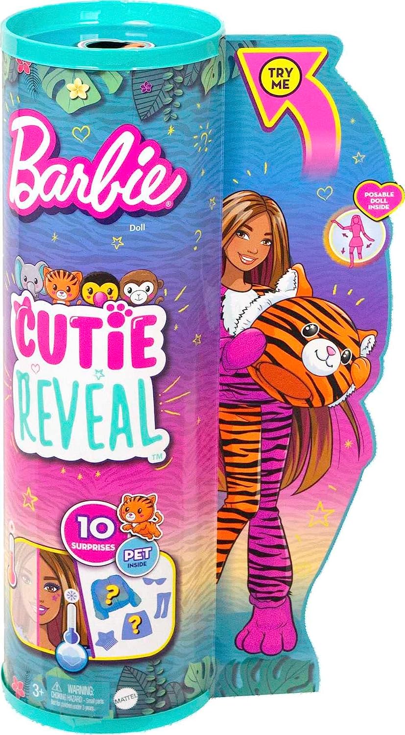 Barbie Cutie Reveal Jungle Friends Tiger HKP99 Kукла