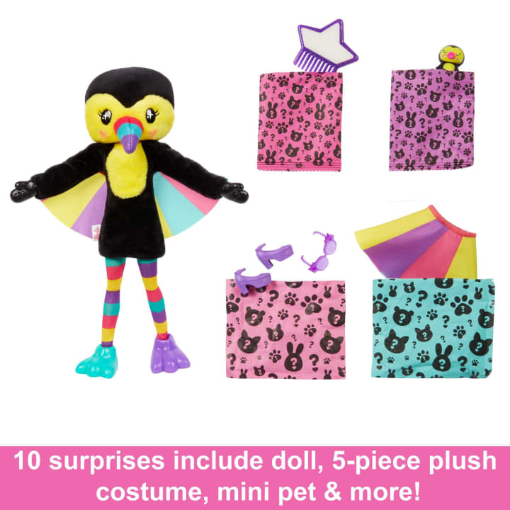 Barbie Cutie Reveal Jungle Friends Toucan HKR00 Kукла