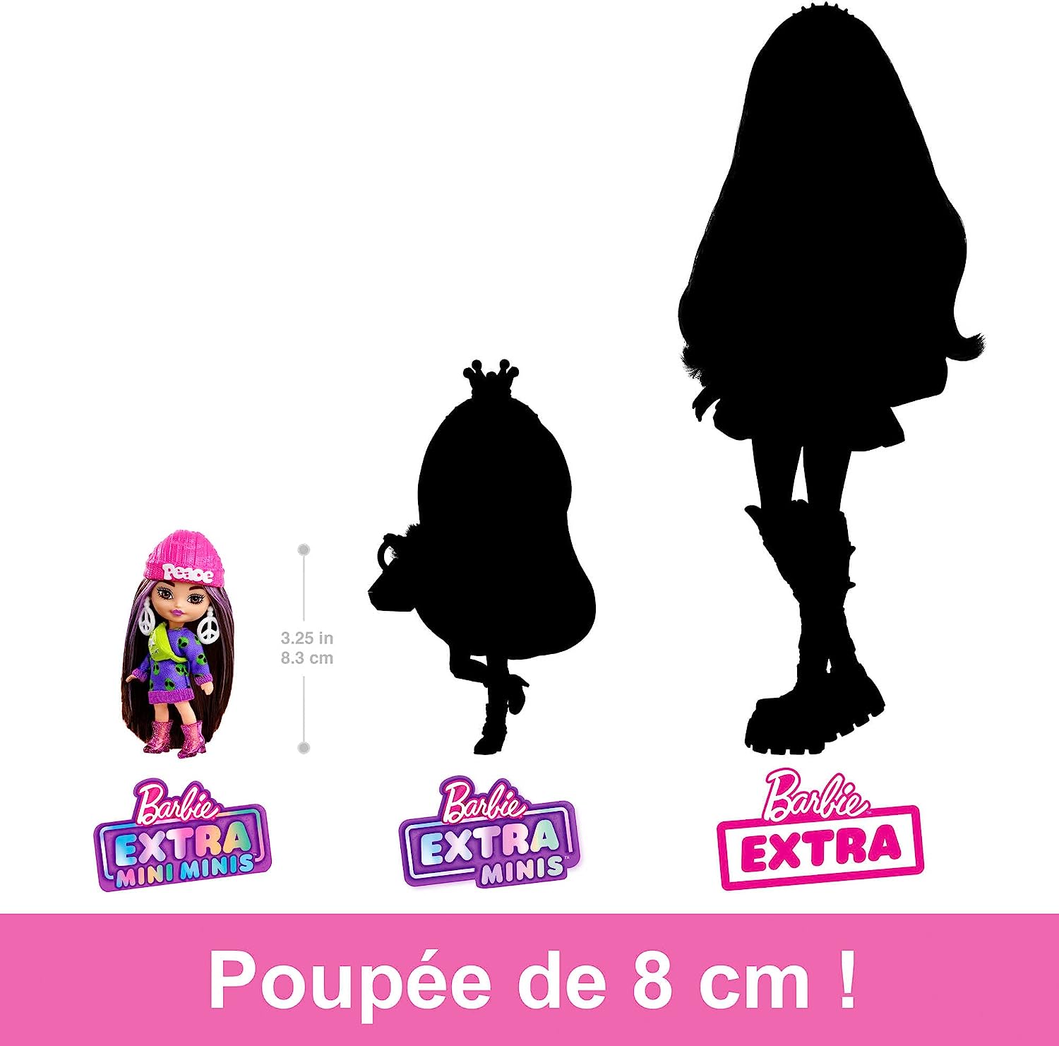 Barbie Extra Mini Minis Brunette Alien Print HLN46 Lelle