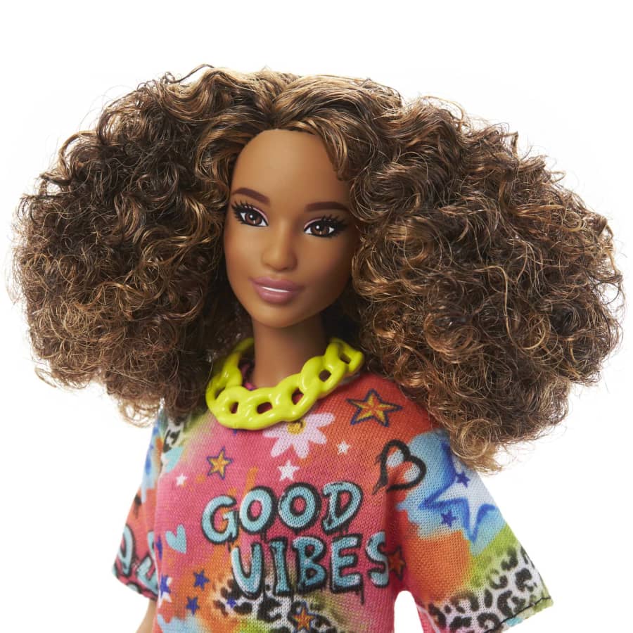 Barbie Fashionistas Doll Asst. Good Vibes T-Shirt Dress HPF77 Lelle