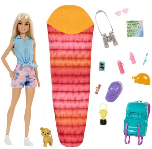 Barbie Kemping Malibu lelle ar aksesuāriem HDF73