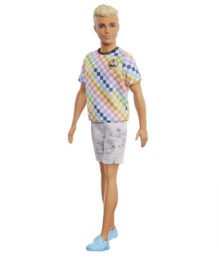 Barbie Ken Fashionistas Doll Asst. Checkered Shirt Kукла GRB90