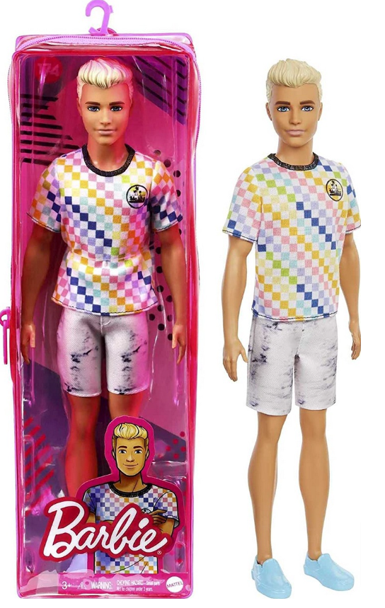 Barbie Ken Fashionistas Doll Asst. Checkered Shirt Kукла GRB90