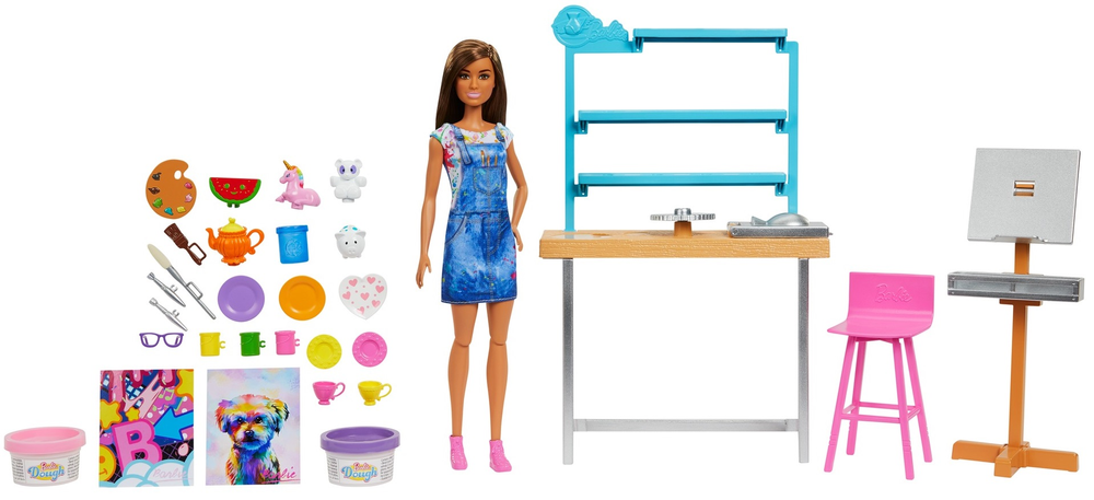 Barbie Relax & Create Art Studio Playset художественная студия HCM85