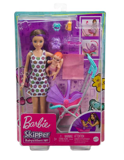 Barbie Skipper Babysitters Кукла + Детская коляска