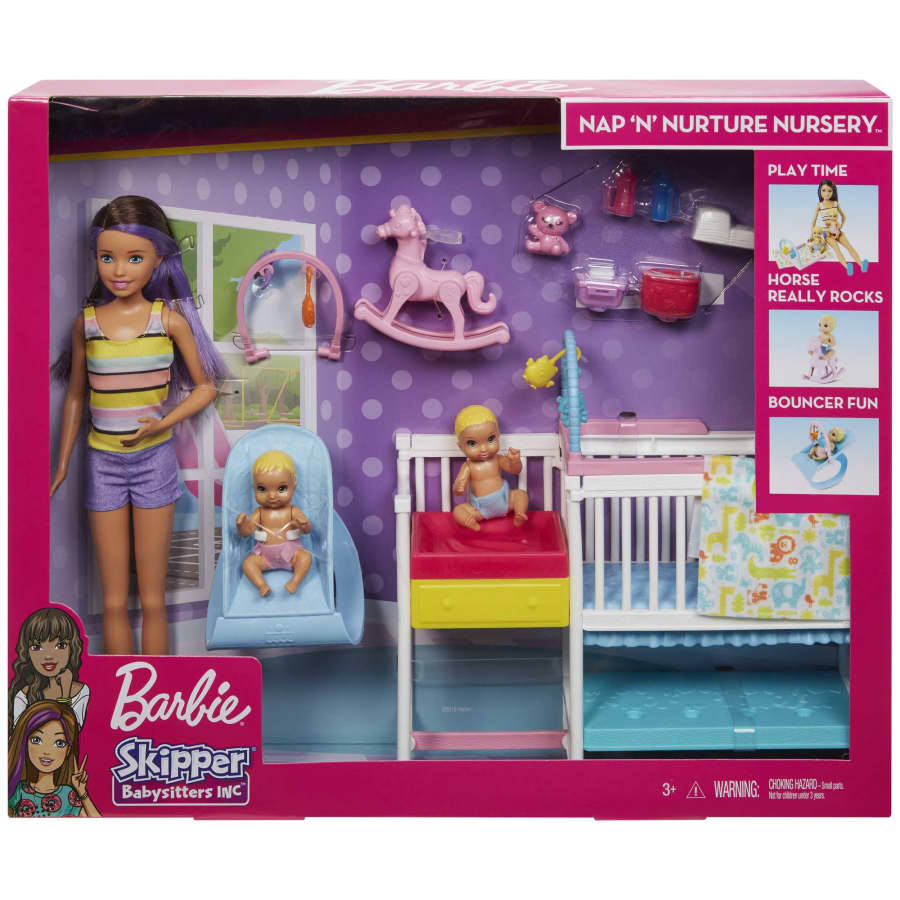 Barbie Skipper Babysitters Nursury playset кукла GFL38