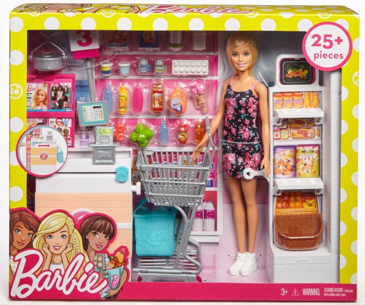 Barbie Supermarket Playset кукла FRP01