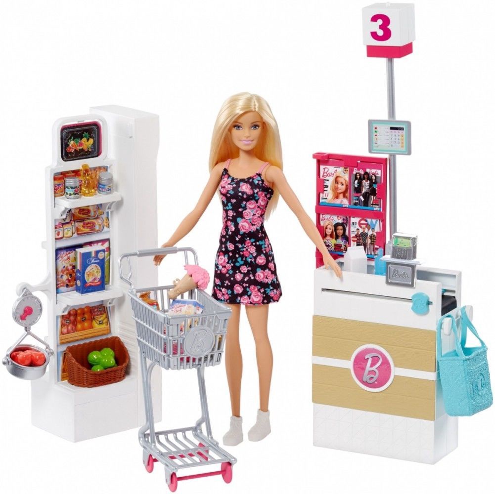 Barbie Supermarket Playset кукла FRP01