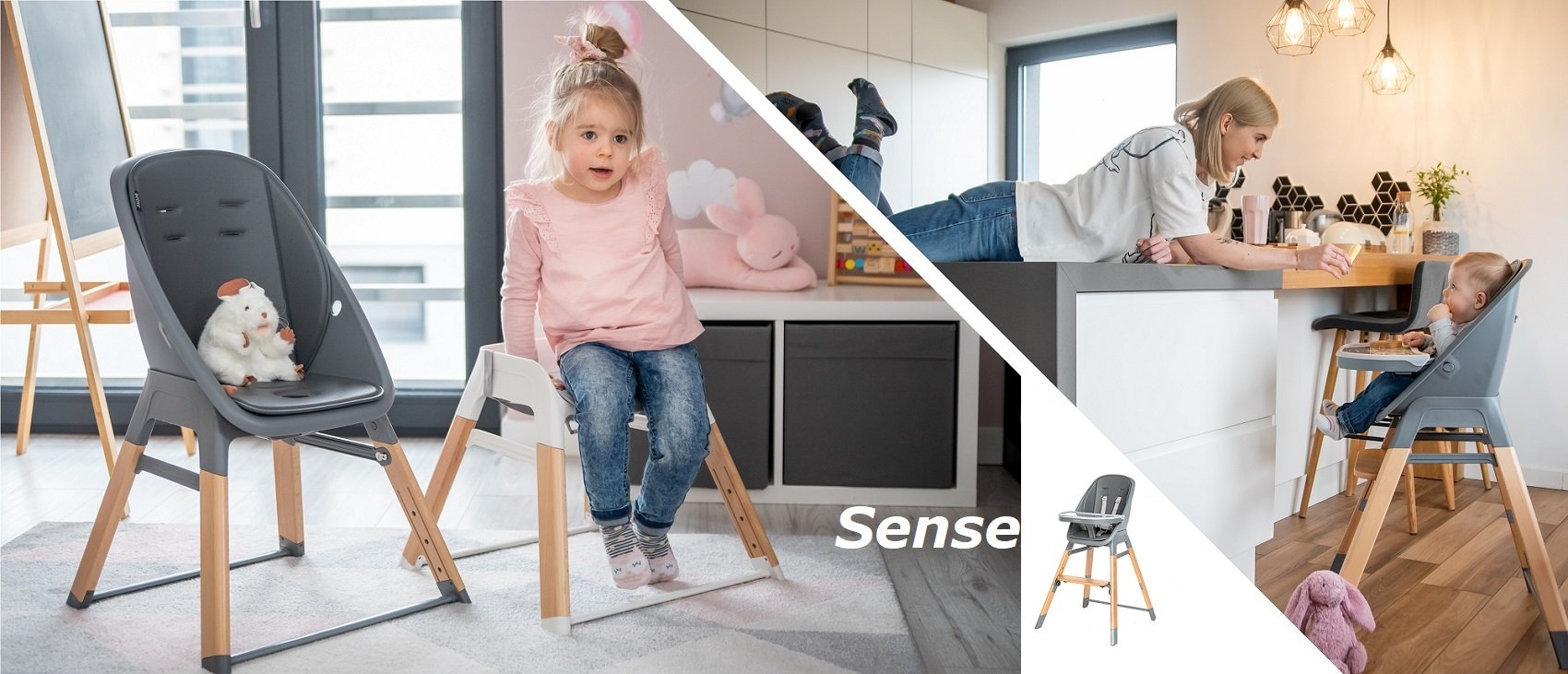 Стульчик для кормления 4 в 1 Espiro SENSE 07 grey