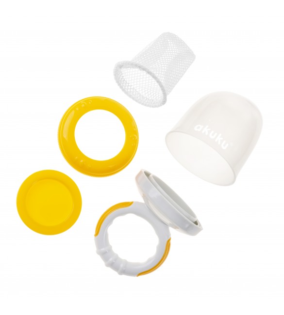 Barošanas silikona ierīce AKUKU Food Feeder A0514 yellow