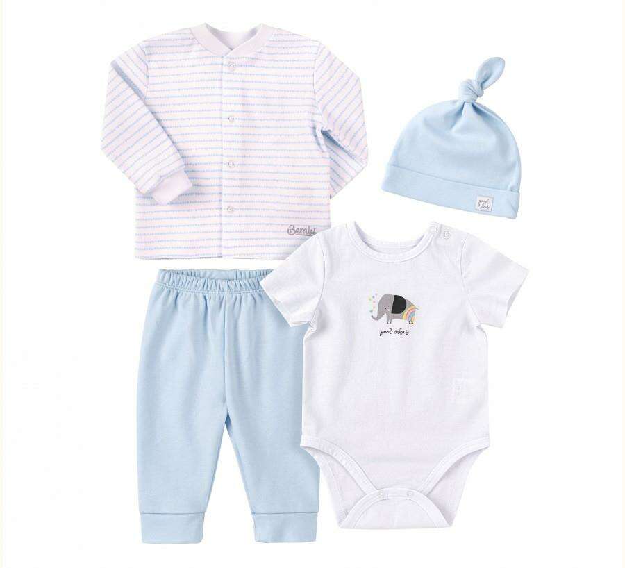 Bembi Baby Set blue Bērnu komplektiņš no 4 daļām