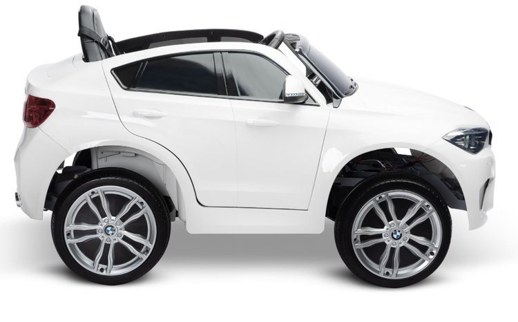 Bērnu elektromobilis ar pulti BMW X6M White Oiled