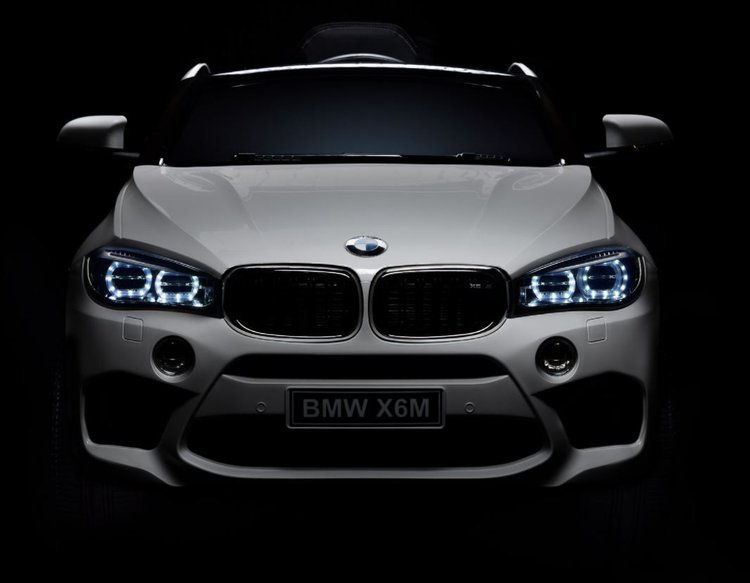 Bērnu elektromobilis ar pulti BMW X6M White Oiled