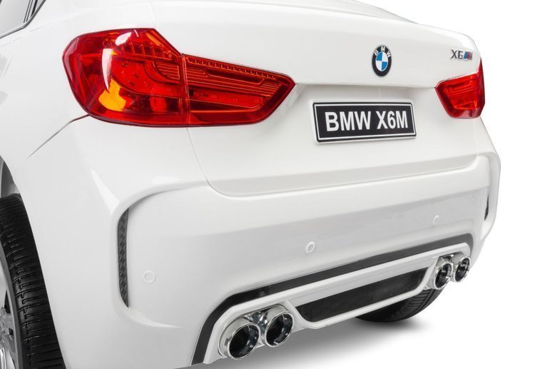 Bērnu elektromobilis ar pulti BMW X6M White Oiled