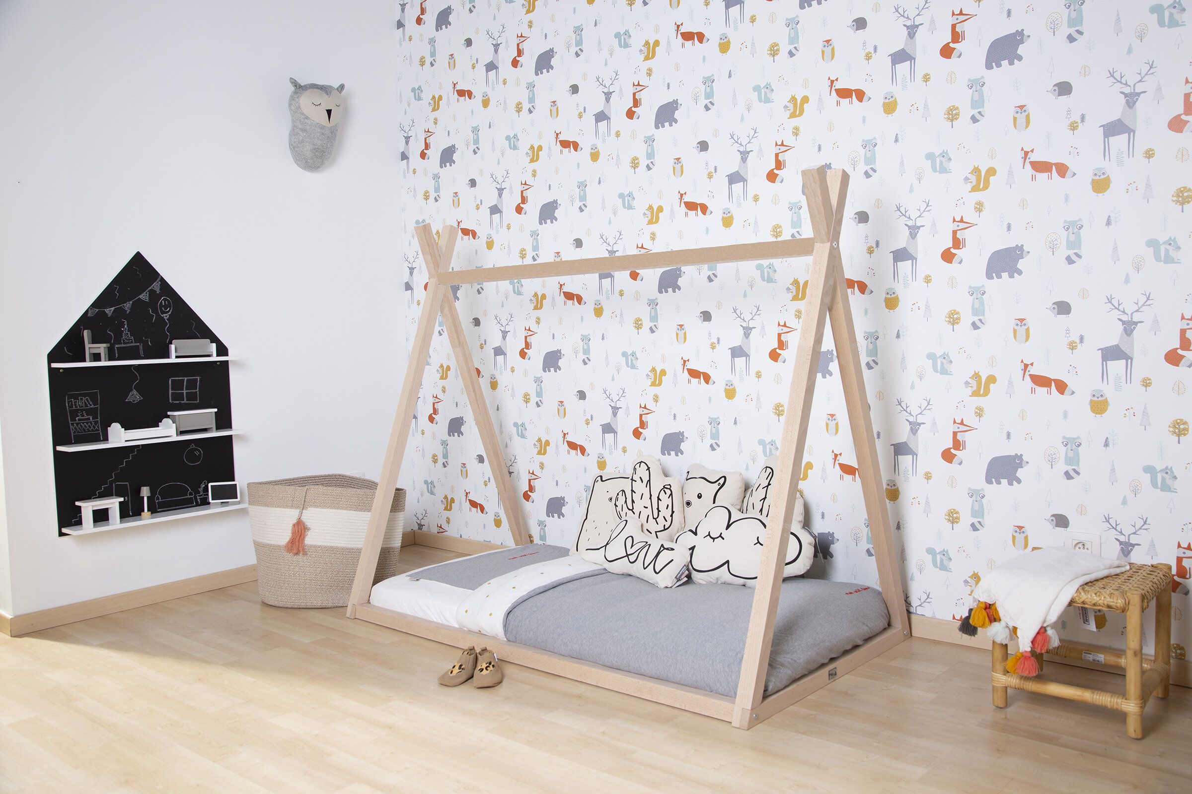 Детская кровать 140x70 см Childhome TIPI COT Natural