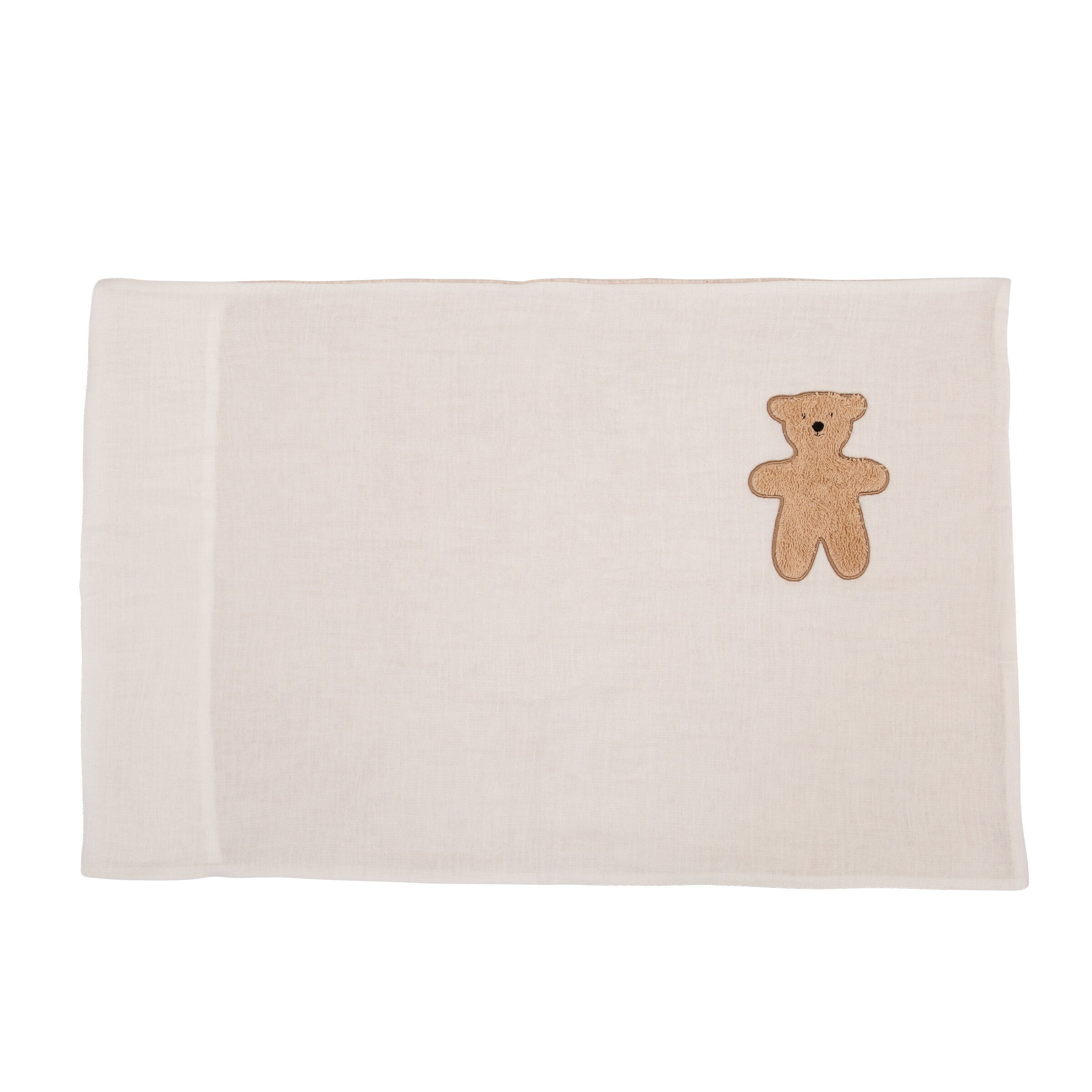 Bērnu Gultas veļas komplekts 100x140 Childhome Teddy Jersey Melange Beige / Muslin