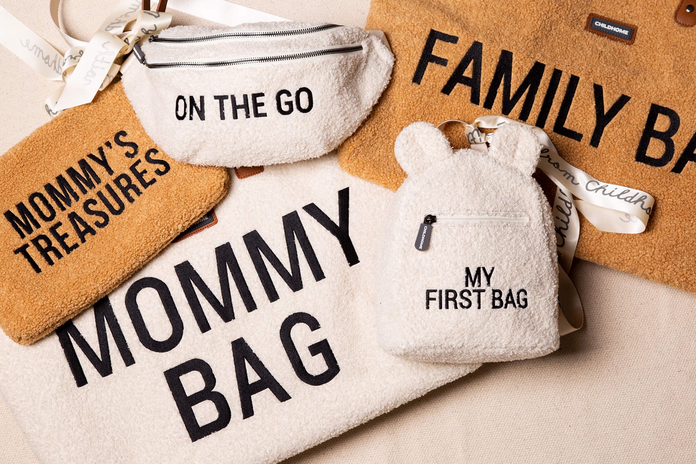 Bērnu mugursoma Childhome My First Bag Teddy Teddy Off White