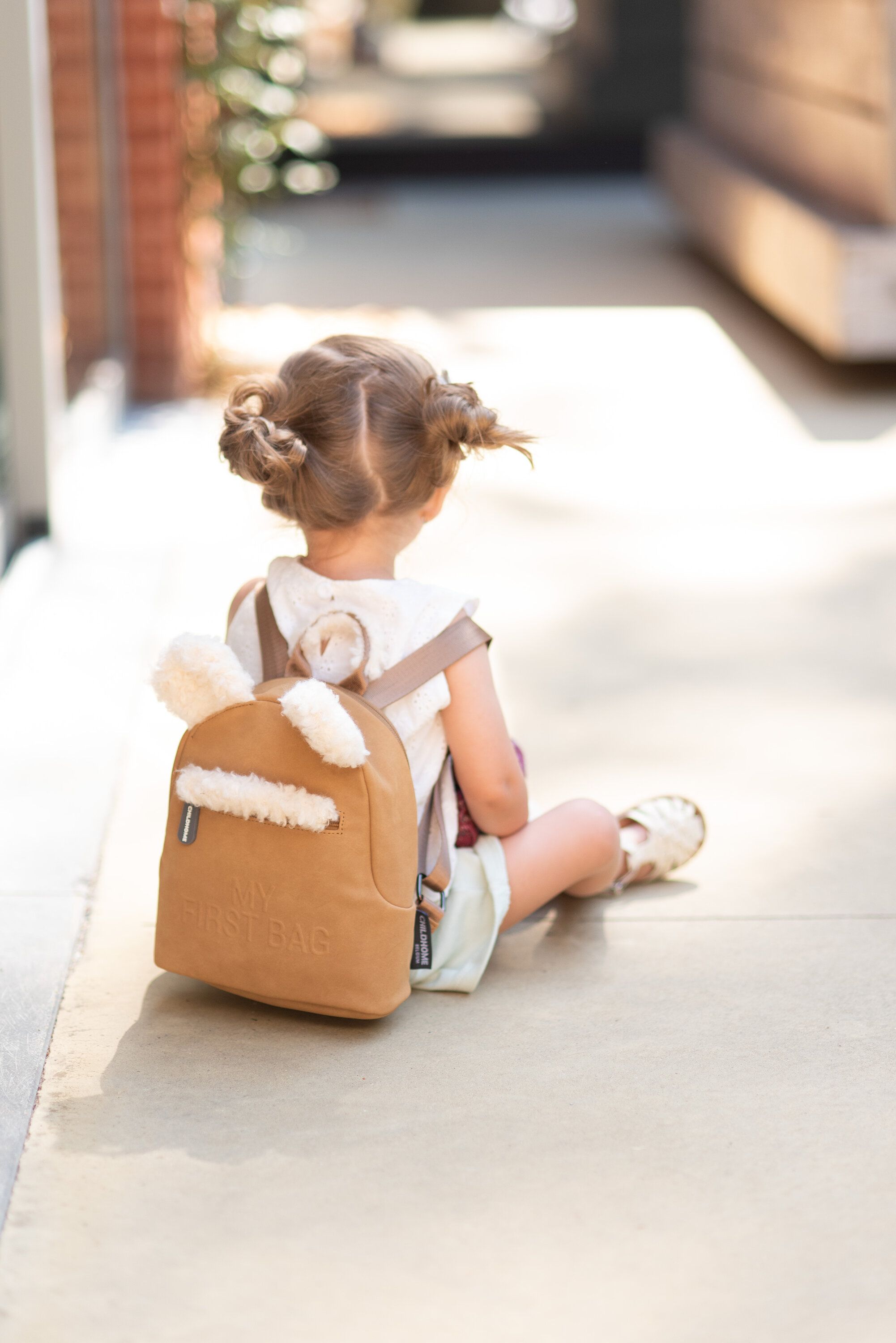 Bērnu mugursoma Zamšāda Childhome My First Bag Suede look