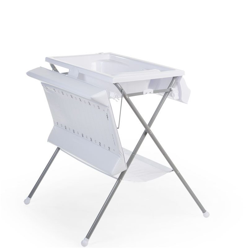 Bērnu pārtinamais galds ar vanniņu CHILDHOME Folding changing table + Bath grey white