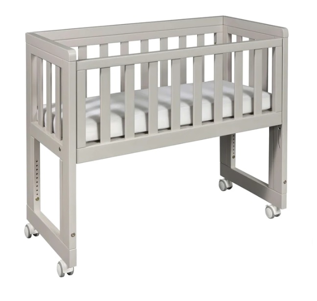 Детская колыбель с опускающейся боковиной TROLL Bedside Grey SWC-BD0062