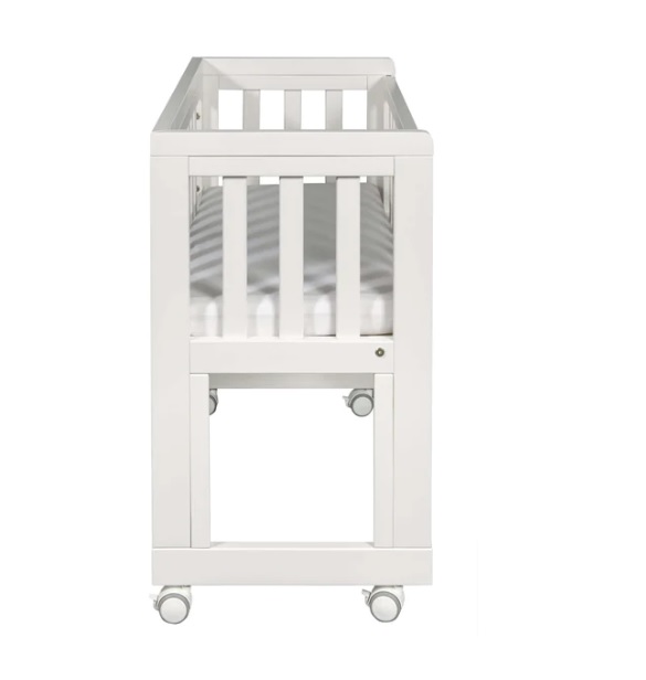 Детская колыбель с опускающейся боковиной TROLL Bedside Grey SWC-BD0062