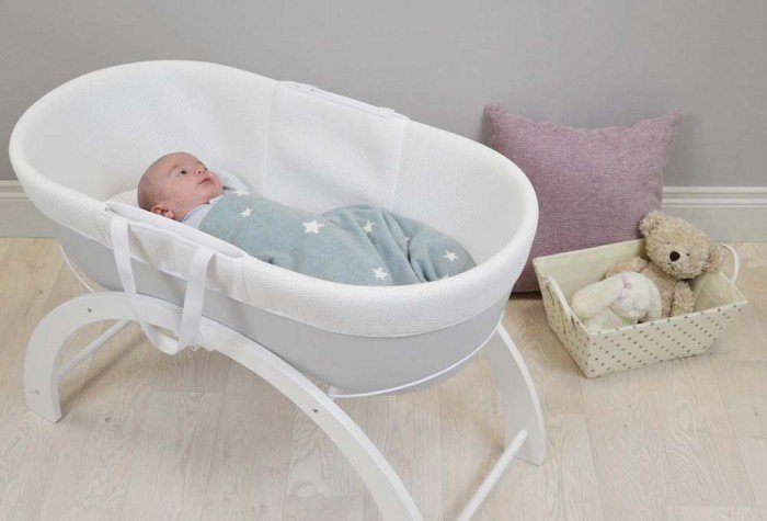 Детская корзина-колыбель Shnuggle Dreami white 2in1