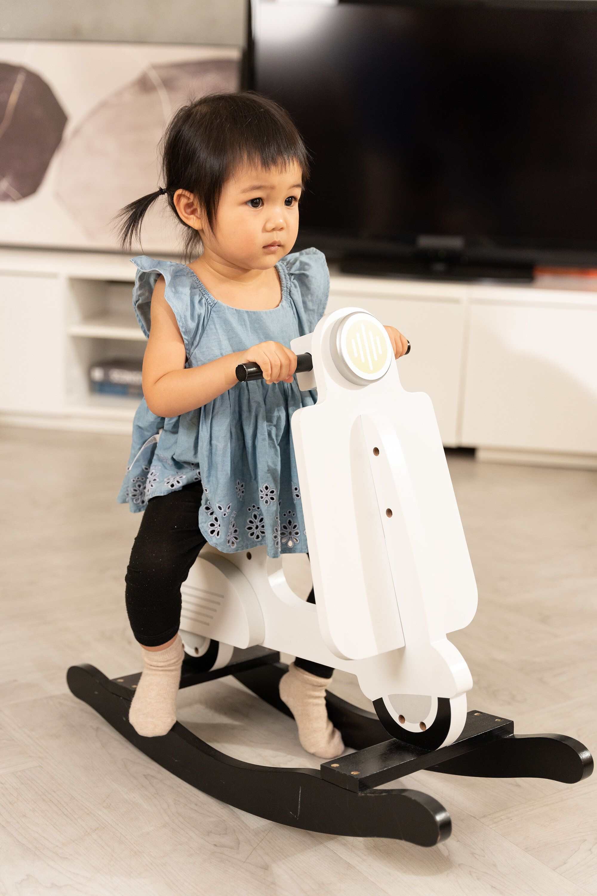 Детская качалка Скутер Childhome Scooter Black white