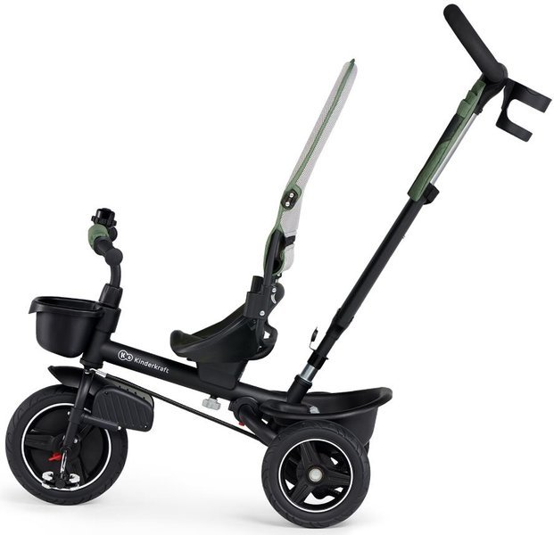 Детский трехколесный велосипед Kinderkraft Spinstep 5in1 Platinum green