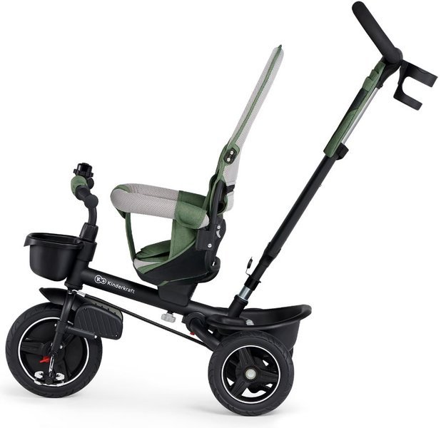 Детский трехколесный велосипед Kinderkraft Spinstep 5in1 Platinum green