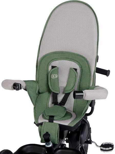 Детский трехколесный велосипед Kinderkraft Spinstep 5in1 Platinum green