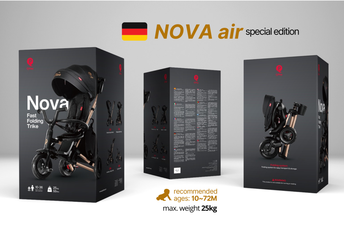 Детский трехколесный велосипед Qplay Nova Air Gold Limited Edition