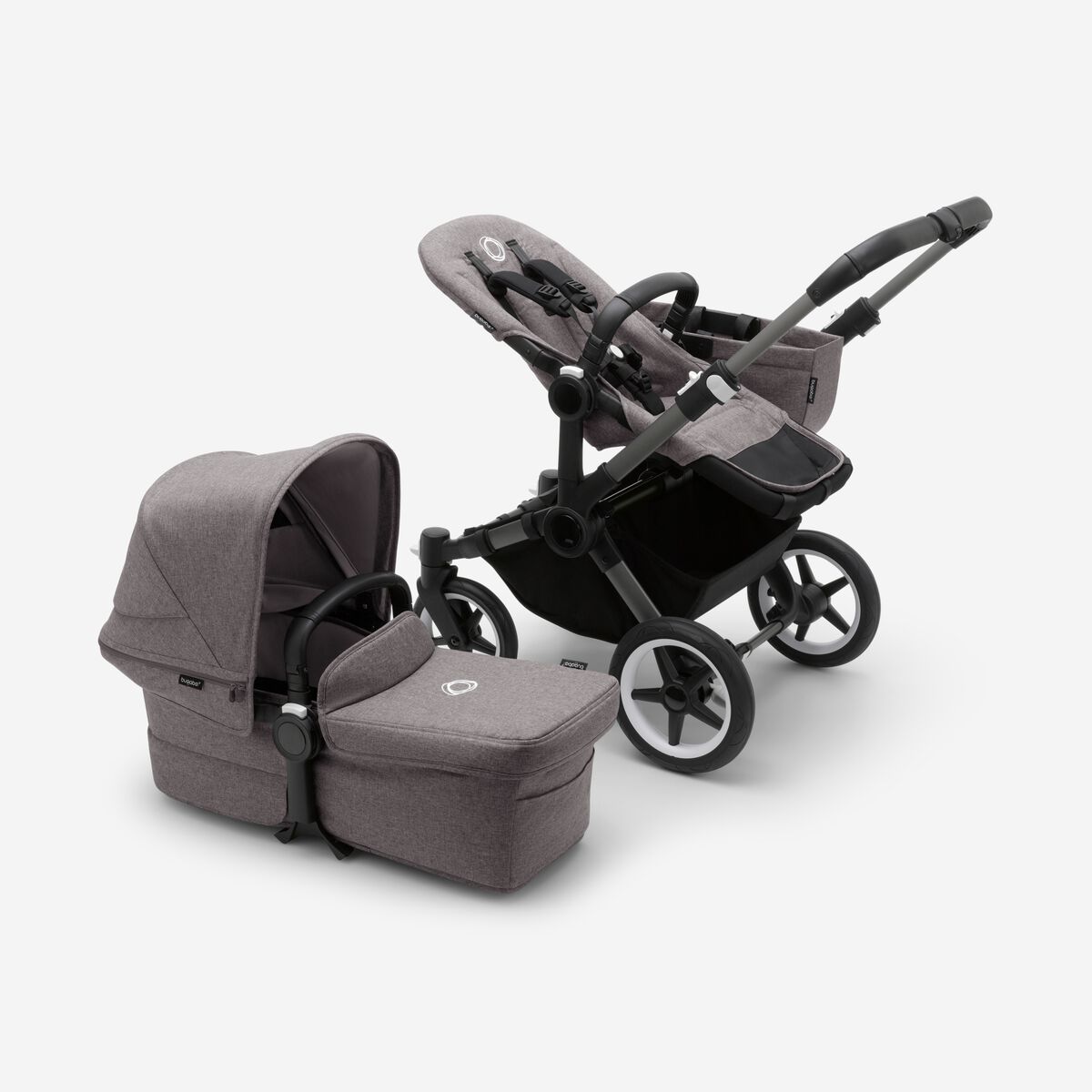 Bugaboo Donkey 5 Grey Melange Graphite frame Детская коляска Трансформер 2в1 (без капюшона)